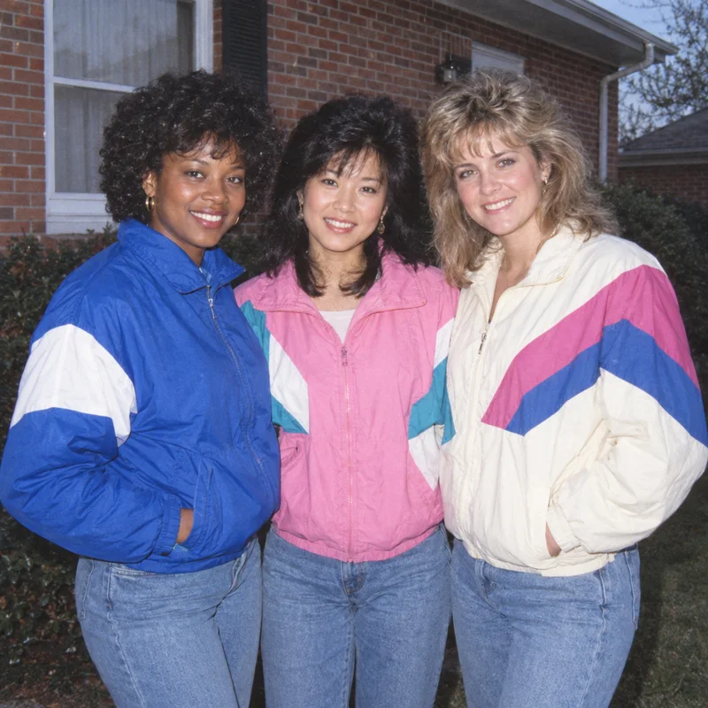 Bright windbreakers and a candid snapshot before a day out.