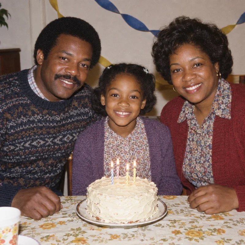 A homemade cake and a birthday photo worth saving in the family album.